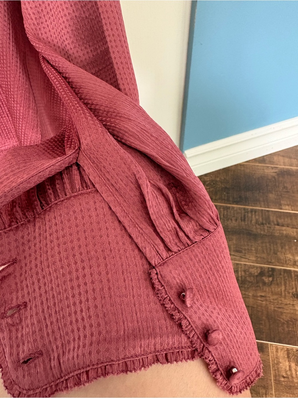 Sezane 100% Silk Lea Blouse in Blush - Picture 6 of 12